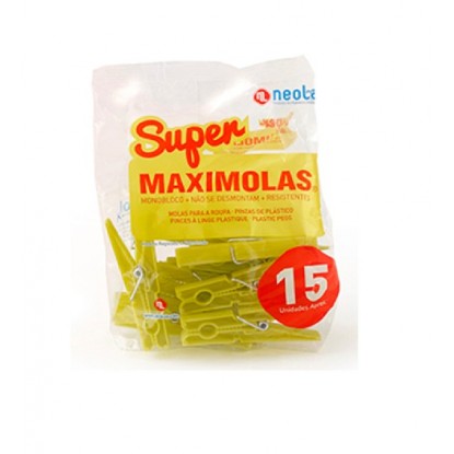 NEOLAR PINZAS SUPER MAXIMOLAS 15 UDS PLASTICO