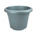 PLASTIKEN MACETA REDONDA GRIS 40 CM