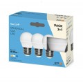 GARZA LED ESFERICA 8W E27 LUZ NEUTRA 2 + 1