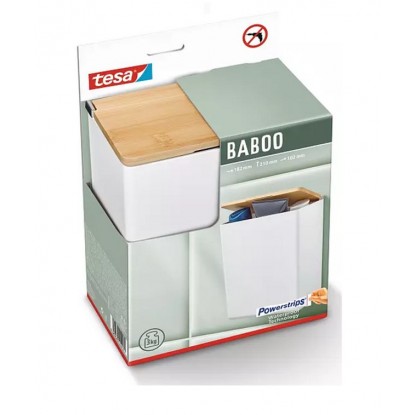 TESA BABOO CAJA MEDIANA BLANCA - MADERA