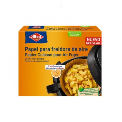 ALBAL PAPEL FREIDORA AIRE 20 CM 20 UDS