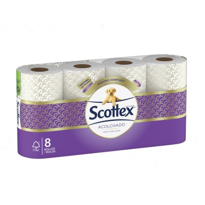 SCOTTEX PAPEL 8 ROLLOS ACOLCHADO