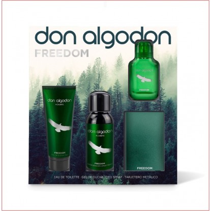 DON ALGODON HOMBRE FREEDOM EDT 30 + GEL+ DEO + TAR