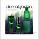 DON ALGODON HOMBRE FREEDOM EDT 30 + GEL+ DEO + TAR