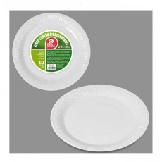 BEST PLATO BLANCO CARTON REDONDO 23 CM 10 UDS