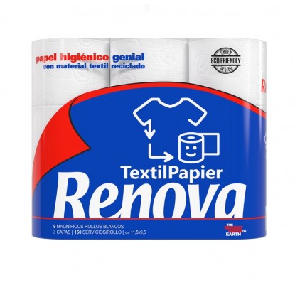 RENOVA PAPEL HIGIENICO TEXTIL P-9 3C