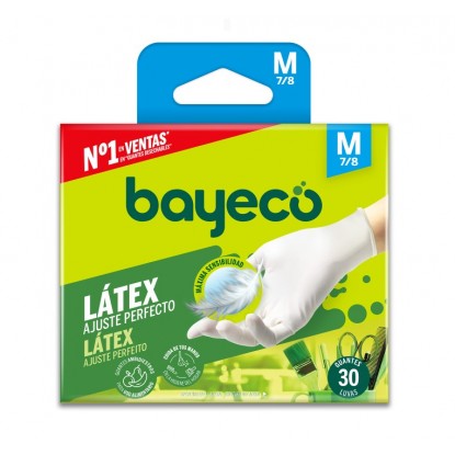 BAYECO GUANTE CUBO LATEX TM 30 UDS