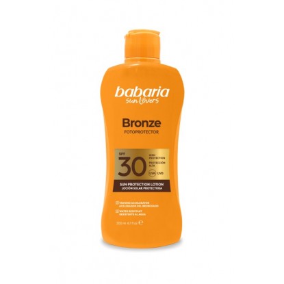 BABARIA SOLAR 200 LECHE ALOE F30 BRONZE