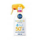 NIVEA 250 ML PIST.KIDS&BABIES SENS F50+