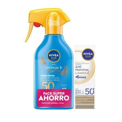 NIVEA 250 ML PISTOLA PROT&BR F50 + CREMA FACIAL