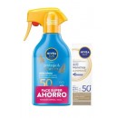 NIVEA 250 ML PISTOLA PROT&BR F50 + CREMA FACIAL
