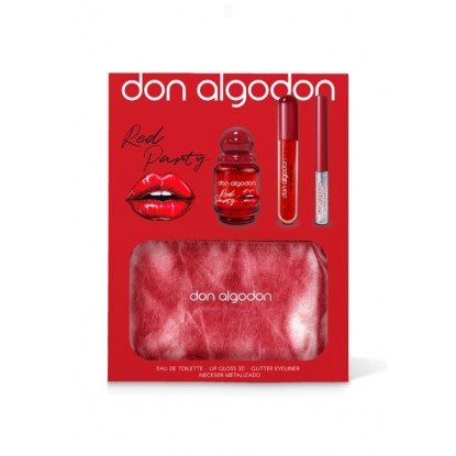 DON ALGODON RED PARTY EDT 30 + LIP +