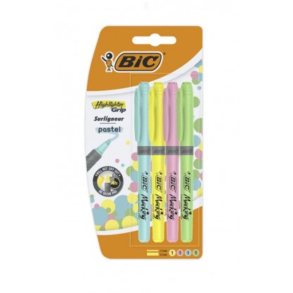 BIC FLUORESCENTE PASTEL PACK 4 COLORES
