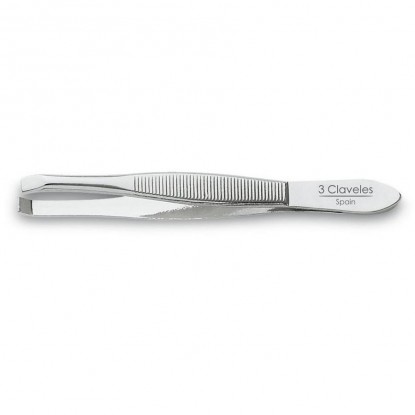 PINZA DEPILAR ESTRECHA 3 CLAVELES 8CM NIQUEL12230