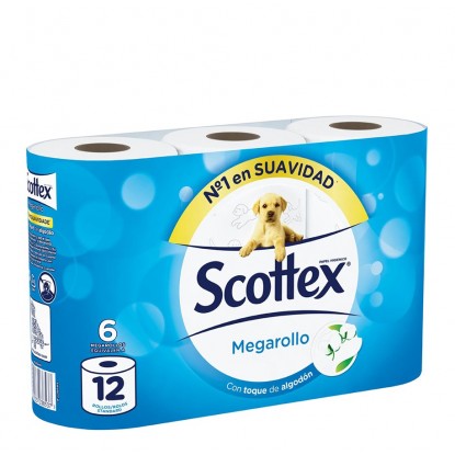 scottex papel 6 rollos mega