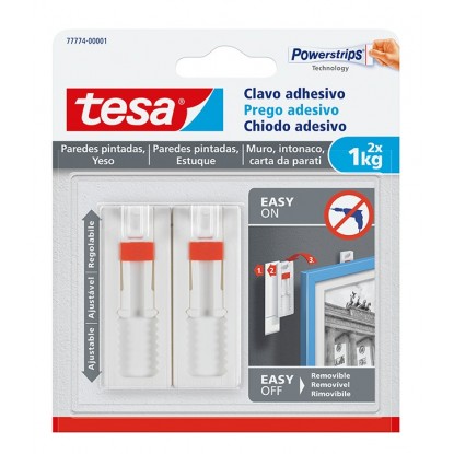TESA CLAVO ADHESIVO AJUSTABLE 1 KG PARED
