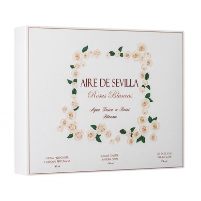 AIRE DE SEVILLA ROSAS BLANCAS EDT 100 + GEL + BL