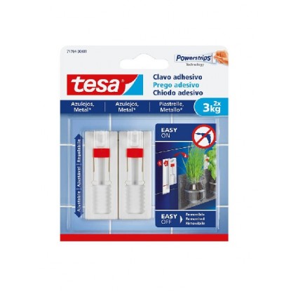 TESA CLAVO ADHESIVO AJUSTABLE 3 KG AZULEJOS