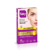 TAKY BANDAS FACIAL 20 + 4 UDS ACEITES NATURALES